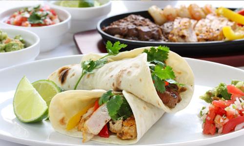 A dinner spread of delicious Mexican food. 